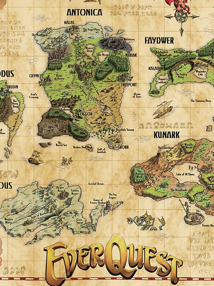 "Everquest World of Norrath Map" iPhone Case for Sale by slappybag9