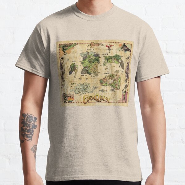 Everquest World of Norrath Map Classic T-Shirt