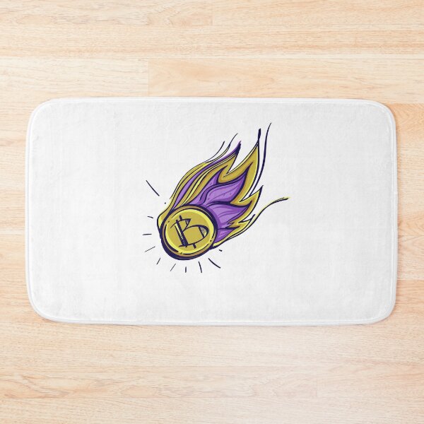 Item preview, Flaming Bitcoin Illustration designed and sold by MisterGooseShop.