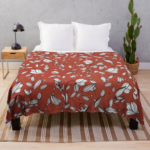 Item preview, Floral cozy red pattern designed and sold by cherishakayart.