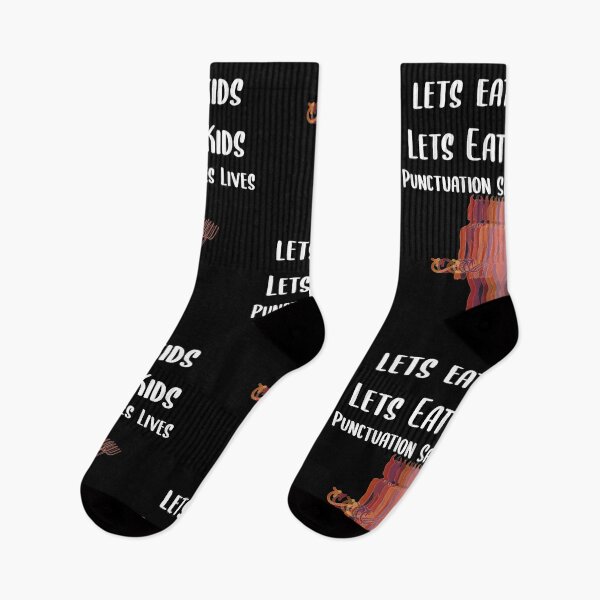 Item preview, Lets Eat Kids Punctuation Saves Lives Lady Devil designed and sold by Braxton Tanaka.