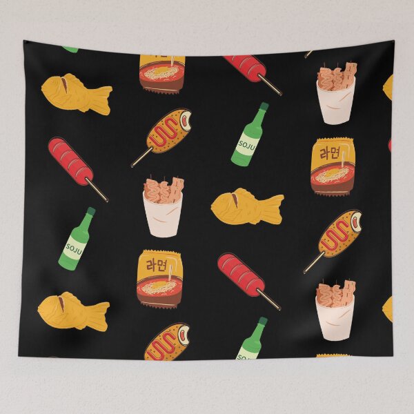 Item preview, KOREAN JUNK FOOD Asian Food Pack - Soju Fish [BUY MEDIUM OR LARGER FOR STICKER PACK] designed and sold by SugarSaint.