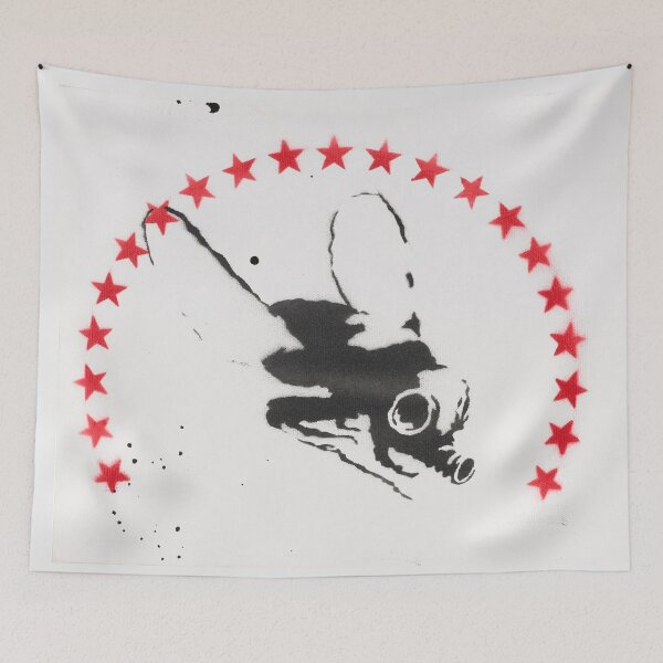 Item preview, Banksy Mosquito gas mask red stars secretariat of the pacific community logo designed and sold by WE-ARE-BANKSY.
