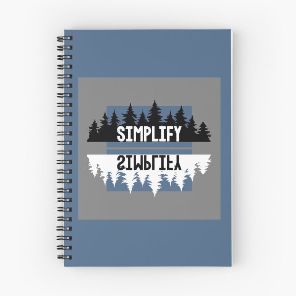 Item preview, Simplify - BREATHE, ENJOY & CHILL, not all who wander are lost - Forest landscape tree nature typography  designed and sold by originalsusie.