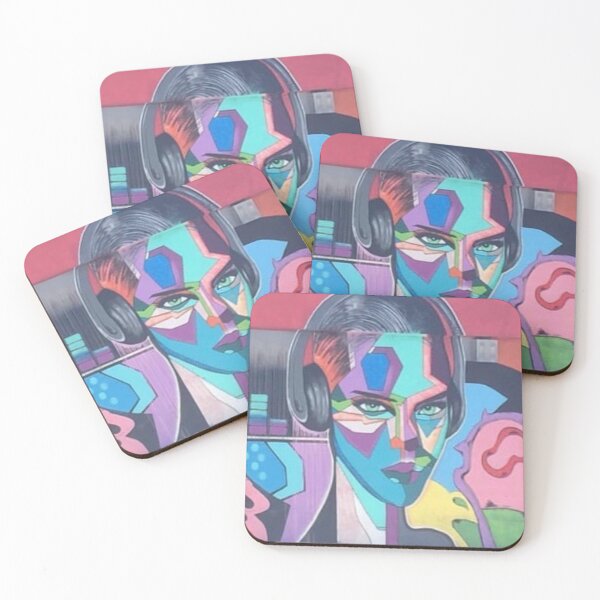 Item preview, Graffiti Woman Listening to EDM designed and sold by mreleganza.