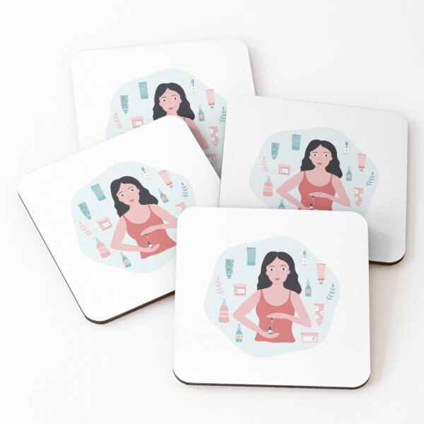 Item preview, Young Woman Doing Her Skincare Routine designed and sold by Aysel's Designs.