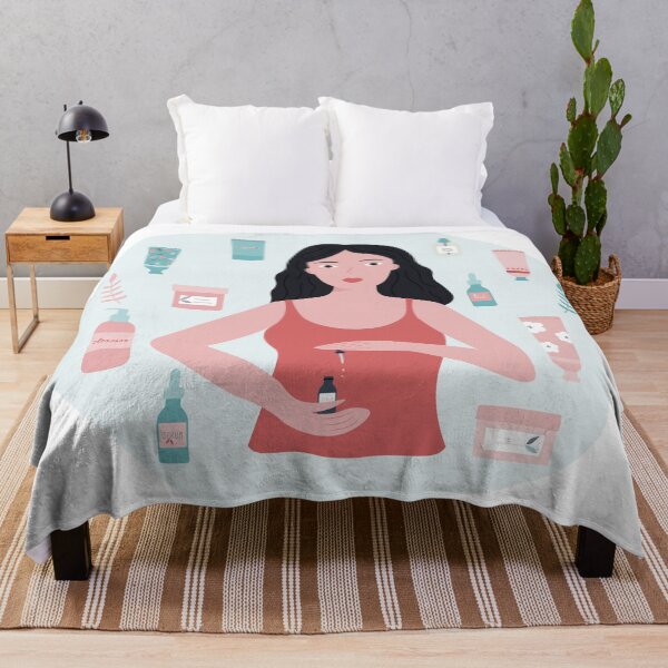 Item preview, Young Woman Doing Her Skincare Routine designed and sold by Aysel's Designs.
