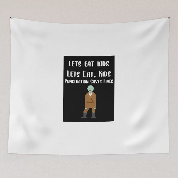 Item preview, Lets Eat Kids Punctuation Saves Lives Zombie designed and sold by Braxton Tanaka.