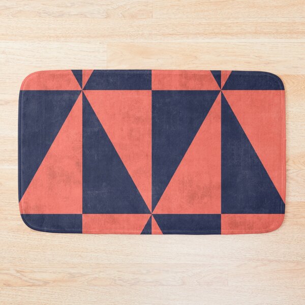 Item preview, Geometric Triangle Pattern - Coral, Blue Concrete designed and sold by Zoltan Ratko.