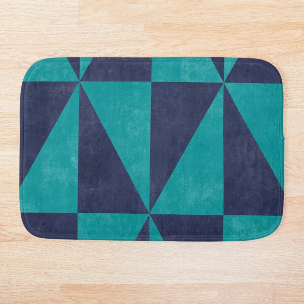 Item preview, Geometric Triangle Pattern - Turquoise, Blue Concrete designed and sold by Zoltan Ratko.