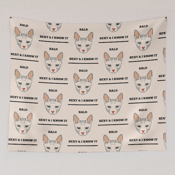 Item preview, bald cat designed and sold by WOWSOMETHINGNEW.