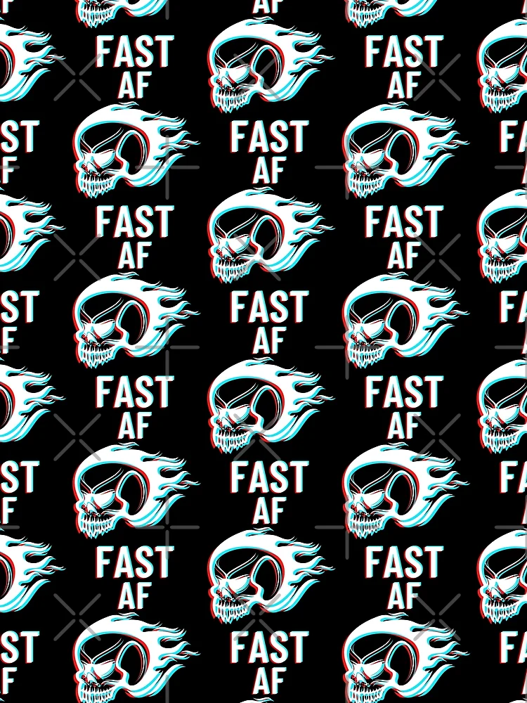 Thumbnail 3 of 3, Scarf, FAST AF (3D effect) designed and sold by RIVEofficial.