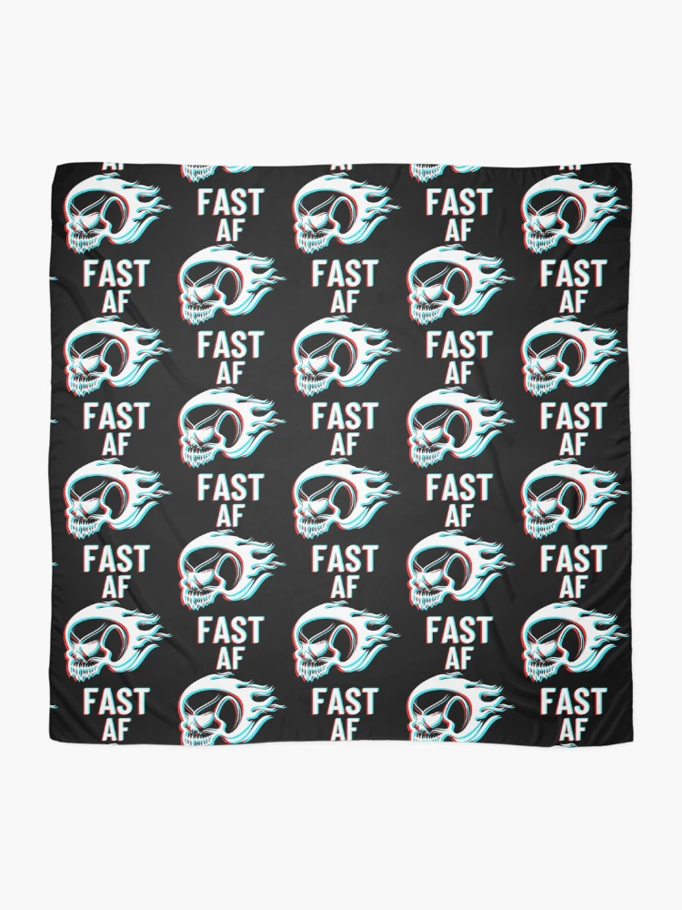 Thumbnail 2 of 3, Scarf, FAST AF (3D effect) designed and sold by RIVEofficial.