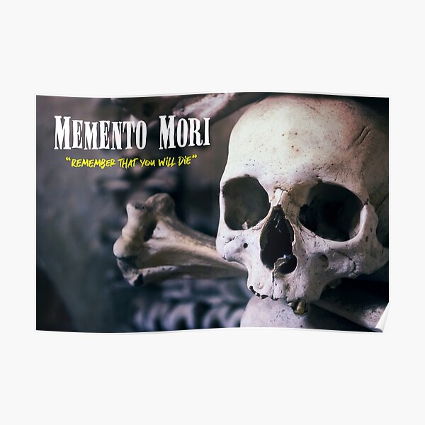 Memento Mori - Gold Tooth Skull Poster
