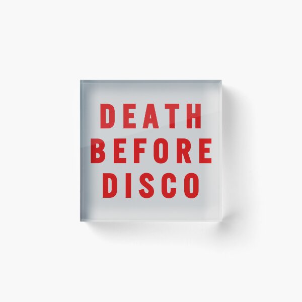 Item preview, Death Before Disco (Stripes) movie sweater statement designed and sold by Hecksploitation.