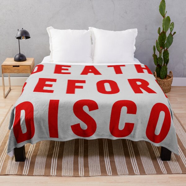 Item preview, Death Before Disco (Stripes) movie sweater statement designed and sold by Hecksploitation.