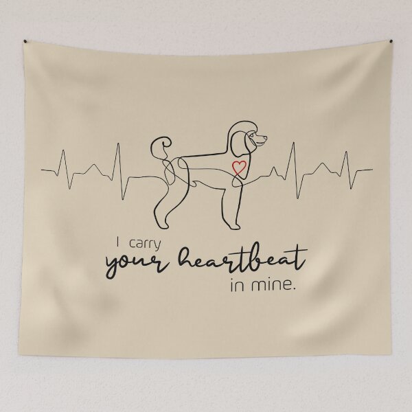 Item preview, Your heartbeat in mine - Poodle designed and sold by BehinTheIdea.