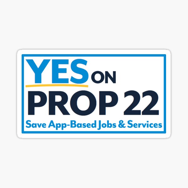 YES on Prop 22 Sticker