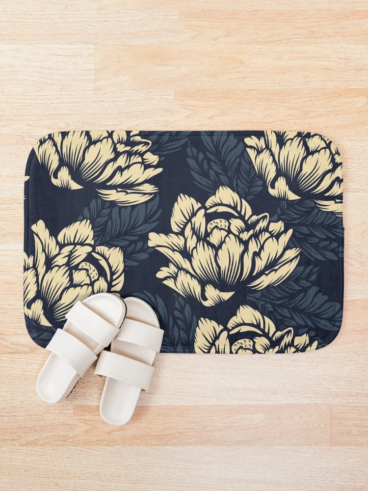 Thumbnail 1 of 6, Bath Mat, Seamless Floral Pattern designed and sold by TSlayerMerch.