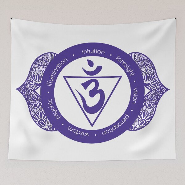 Item preview, Third Eye Chakra Mandala - 51 WBG designed and sold by chakraplaza.