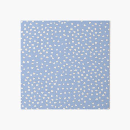 Buttercream Dalmatian Dots on Cerulean Blue Art Board Print
