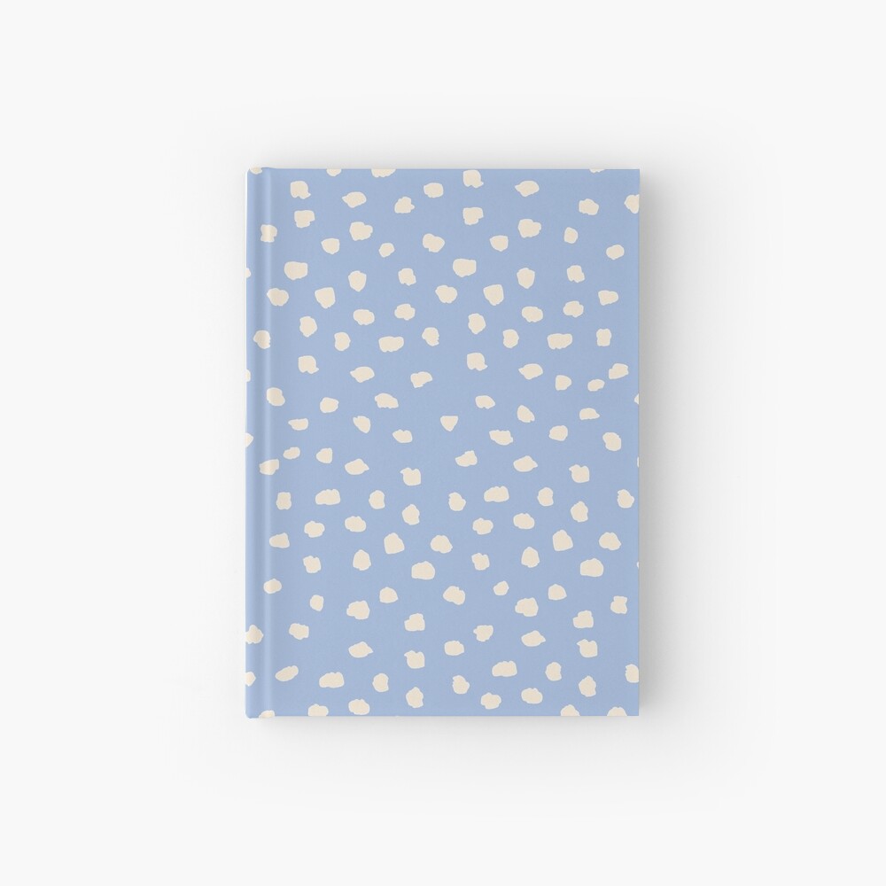 Buttercream Dalmatian Dots on Cerulean Blue Hardcover Journal