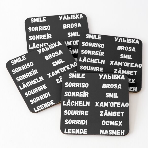 Item preview, Smile - European Languages Dark designed and sold by Beyond Words.