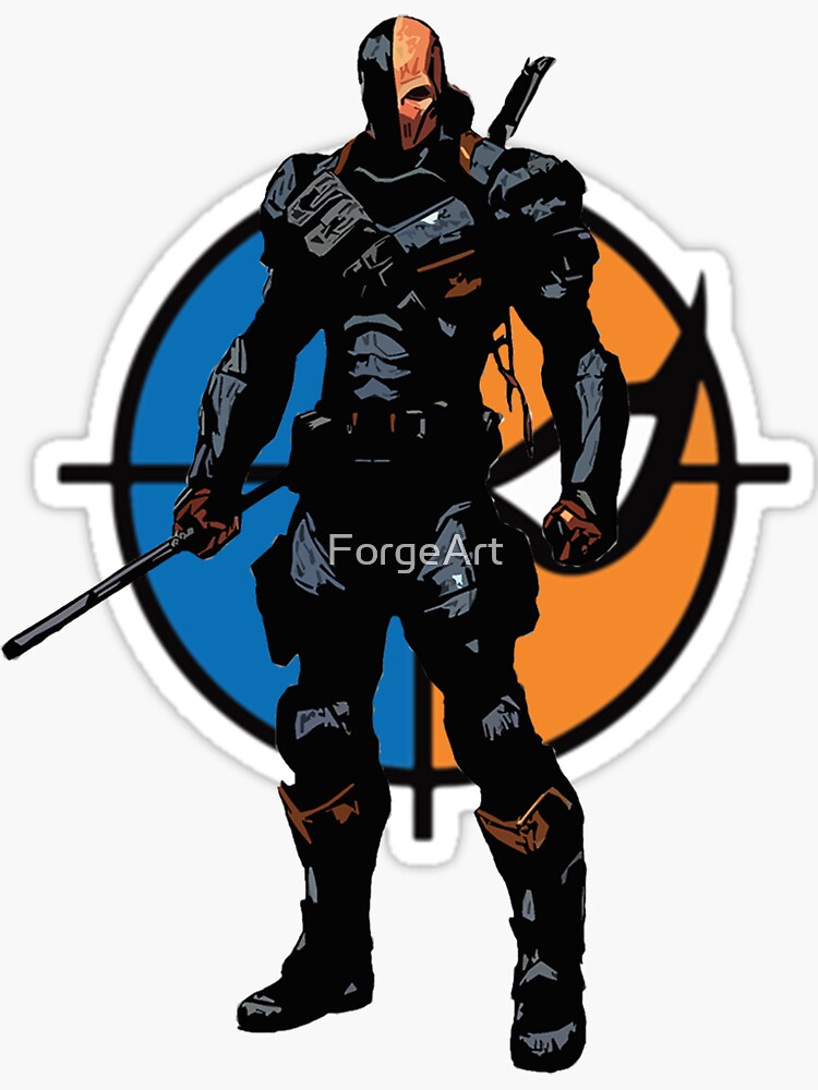 Deathstroke Sticker For Sale By Forgeart Redbubble 