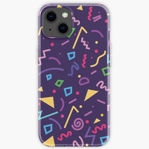 80s Purple Memphis Pattern iPhone Soft Case