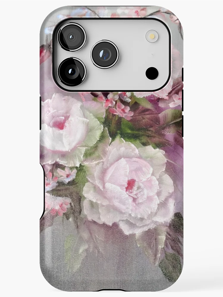 Thumbnail 1 of 4, iPhone Case, Pink Roses designed and sold by DiensDesign.