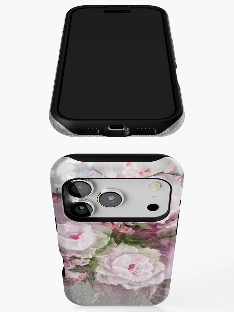 Thumbnail 3 of 4, iPhone Case, Pink Roses designed and sold by DiensDesign.