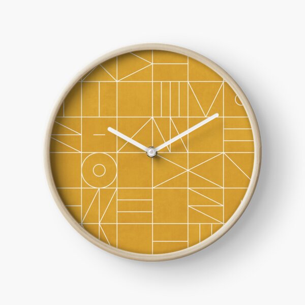 My Favorite Geometric Patterns No.4 - Mustard Yellow Clock