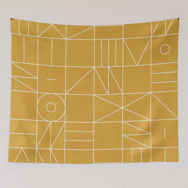Item preview, My Favorite Geometric Patterns No.4 - Mustard Yellow designed and sold by Zoltan Ratko.