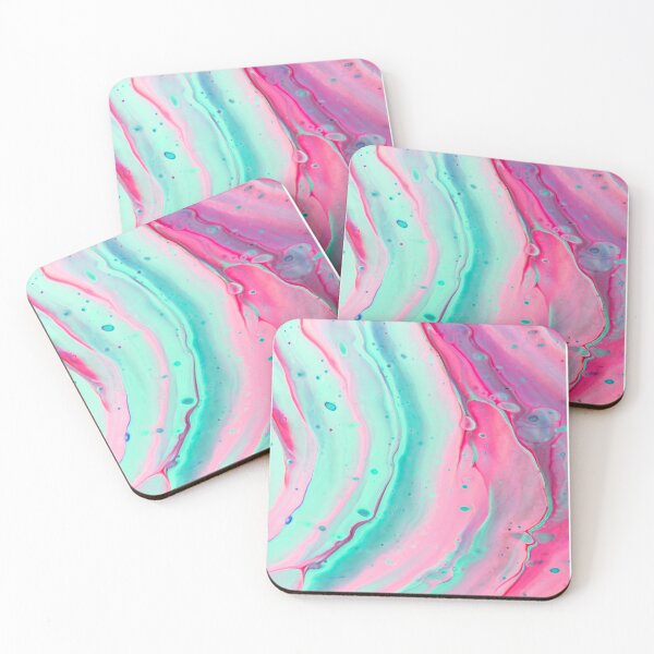 Item preview, Colorful Marble Pattern - Cute Abstract Pink and Teal Marble Texture designed and sold by Go-Fun.