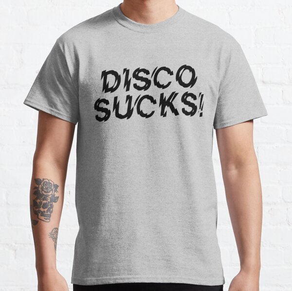 on Demand Disco Sucks Unisex Retro T-Shirt Black / S