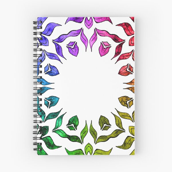 Item preview, Rainbow Sketched Leaf Mandala designed and sold by Sarah Krafft.