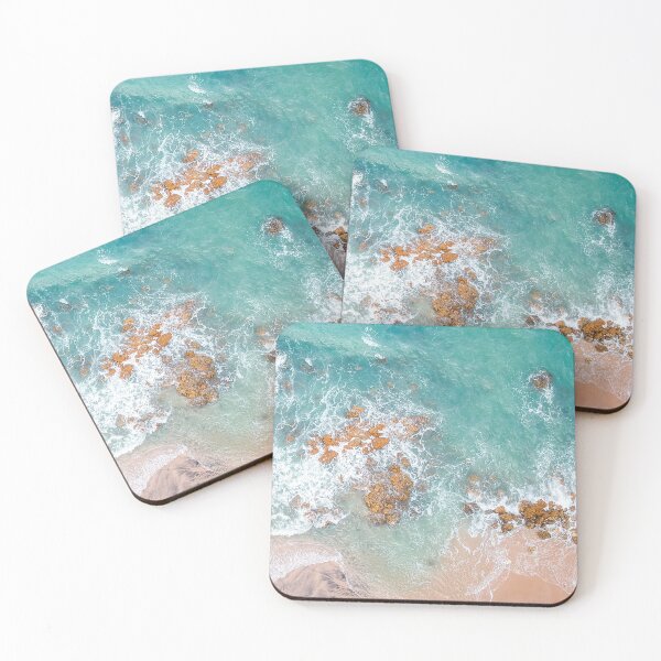 Item preview, Ocean Arial View Blue Waves y Coral Beach Site Landscape designed and sold by TriadArtDesign.
