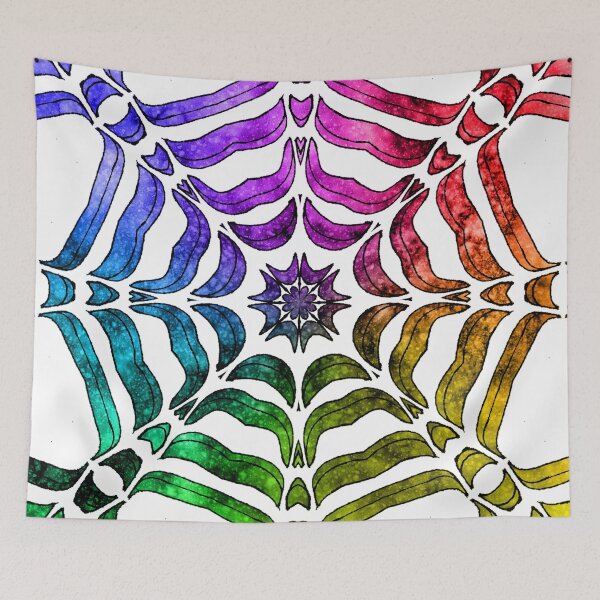 Item preview, Rainbow Sketched Leaf Mandala designed and sold by Sarah Krafft.