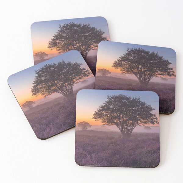 Item preview, Foggy morning in the Dutch nature (heathland) designed and sold by michieldros.
