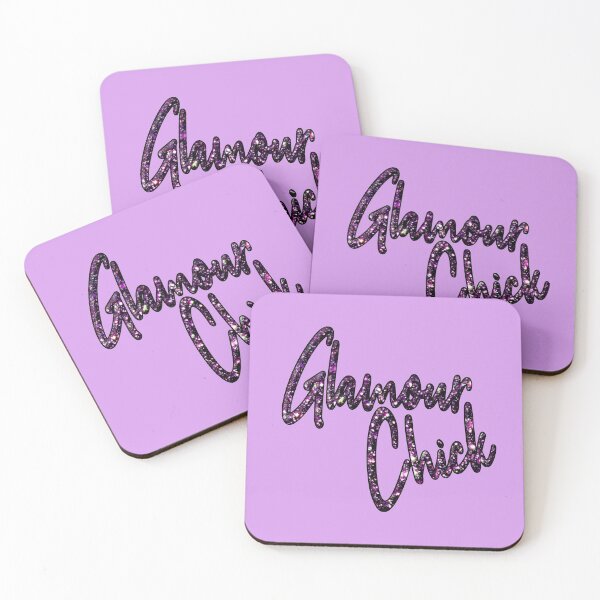 Item preview, Glitter lettering Glamor Chick in lilac purple - purple aesthetic designed and sold by GlamourChick.