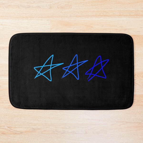 Item preview, Three blue stars on black designed and sold by tusklik.