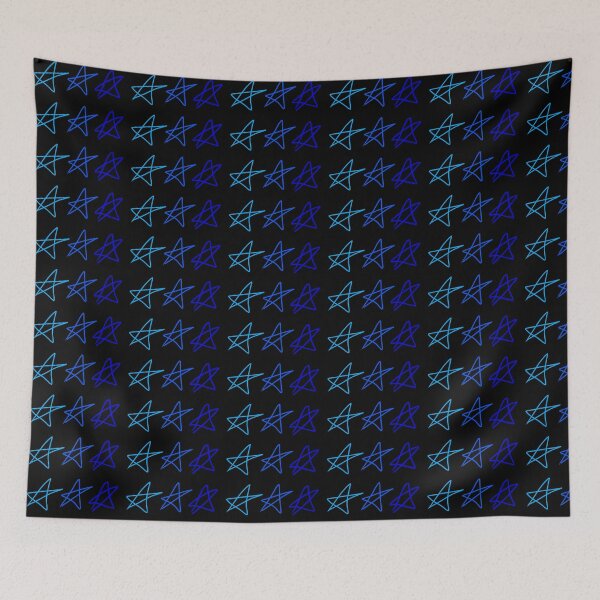 Item preview, Three blue stars on black designed and sold by tusklik.