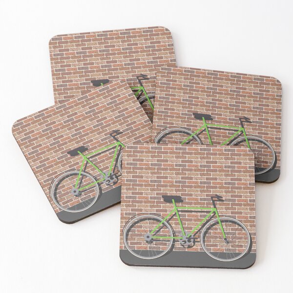 Item preview, Green bike by brick wall designed and sold by EngineerGoC.