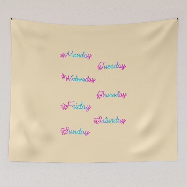 Item preview, Days of the week neon version designed and sold by SidTastic .