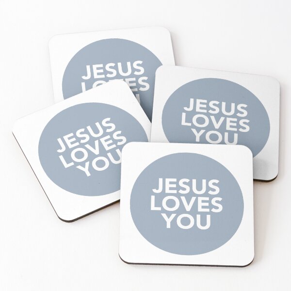 Item preview, jesus loves you (denim)  designed and sold by Anchored  & Co..