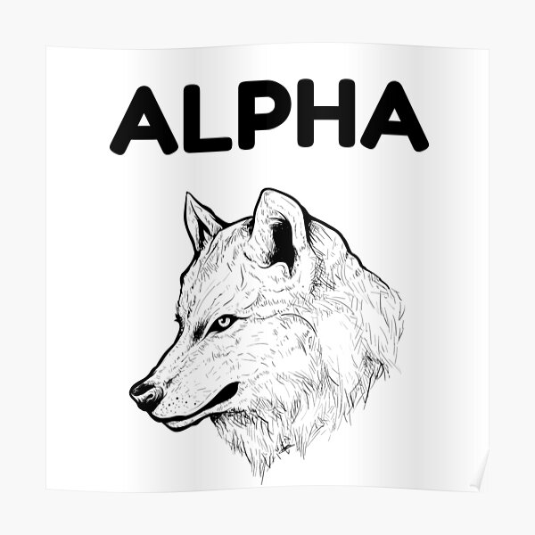 Alpha Wolf Posters Redbubble - dark wolf head roblox
