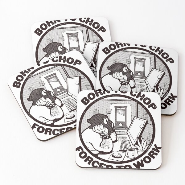 Item preview, Born to Chop, Forced to Work - Office Guillotine Cartoon designed and sold by ctkrstudio.