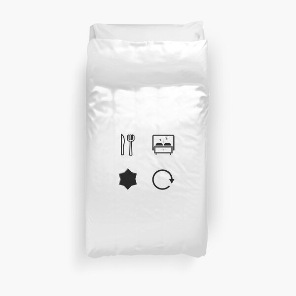 Comer | Dormir | Pelea | Repetir | Camiseta clásica Funda nórdica