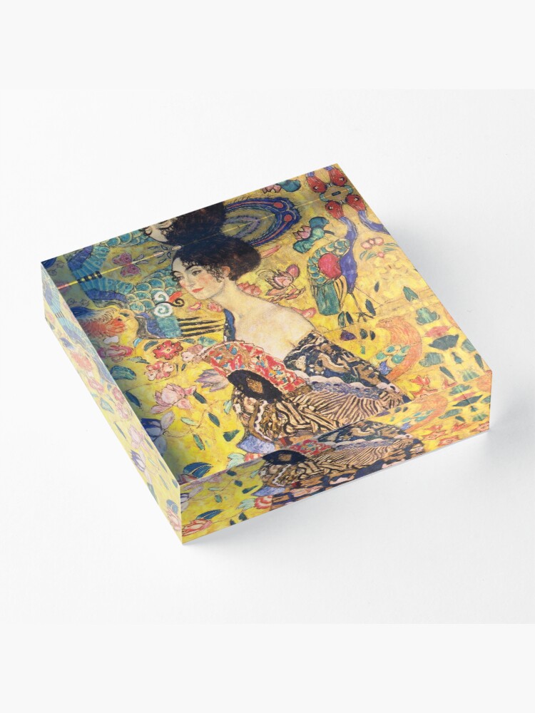 Alternate view of Gustav Klimt - Lady with a Fan Acrylic Block