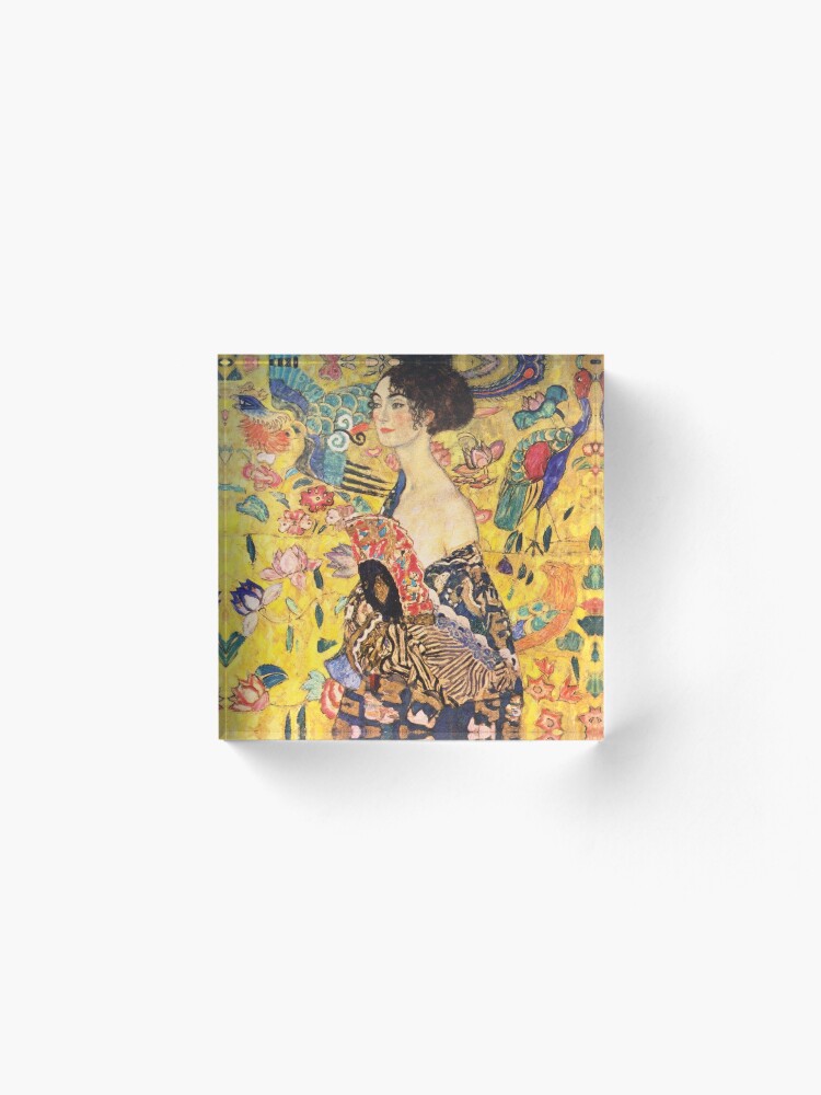 Alternate view of Gustav Klimt - Lady with a Fan Acrylic Block